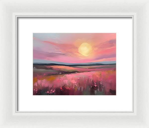 Prairie Sunset, Framed Print, Oil On Canvas, Abstract Impressionism, Abstract Art, Impressionism Artwork, Sunset Art, Wall Décor, Wall Art