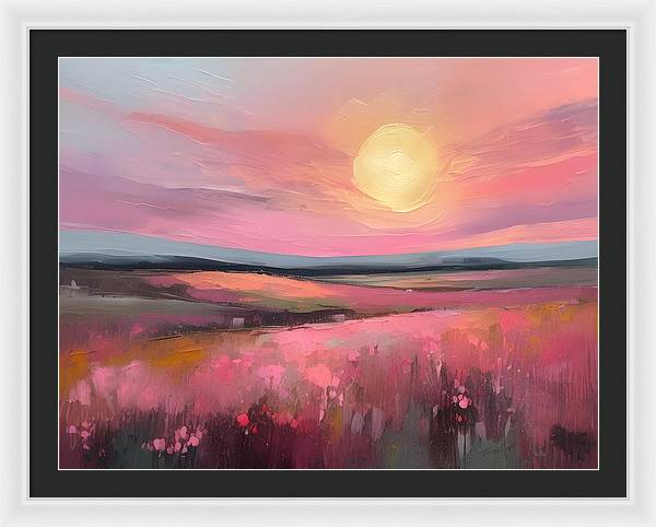 Prairie Sunset, Framed Print, Oil On Canvas, Abstract Impressionism, Abstract Art, Impressionism Artwork, Sunset Art, Wall Décor, Wall Art