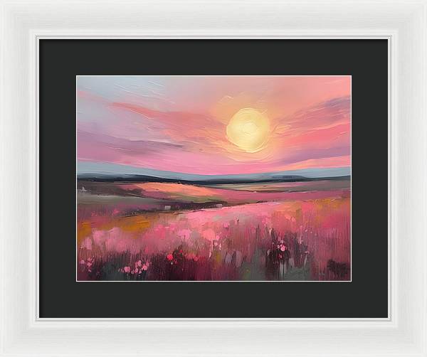 Prairie Sunset, Framed Print, Oil On Canvas, Abstract Impressionism, Abstract Art, Impressionism Artwork, Sunset Art, Wall Décor, Wall Art