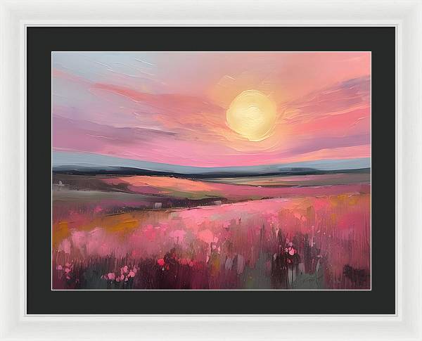 Prairie Sunset, Framed Print, Oil On Canvas, Abstract Impressionism, Abstract Art, Impressionism Artwork, Sunset Art, Wall Décor, Wall Art