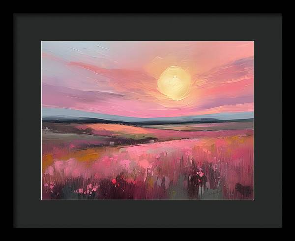 Prairie Sunset, Framed Print, Oil On Canvas, Abstract Impressionism, Abstract Art, Impressionism Artwork, Sunset Art, Wall Décor, Wall Art