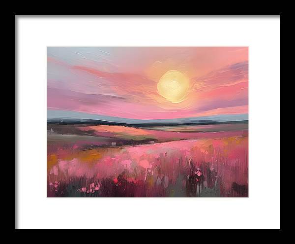 Prairie Sunset, Framed Print, Oil On Canvas, Abstract Impressionism, Abstract Art, Impressionism Artwork, Sunset Art, Wall Décor, Wall Art