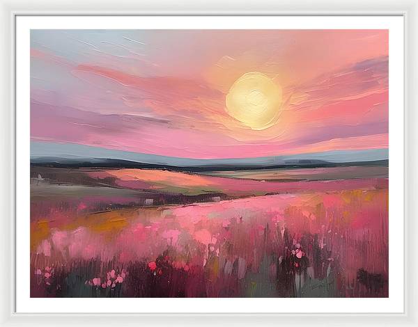 Prairie Sunset, Framed Print, Oil On Canvas, Abstract Impressionism, Abstract Art, Impressionism Artwork, Sunset Art, Wall Décor, Wall Art