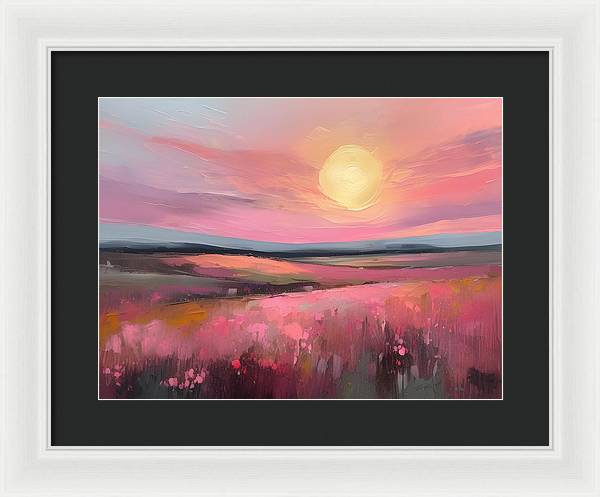 Prairie Sunset, Framed Print, Oil On Canvas, Abstract Impressionism, Abstract Art, Impressionism Artwork, Sunset Art, Wall Décor, Wall Art