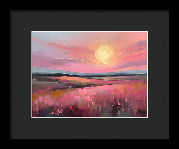 Prairie Sunset, Framed Print, Oil On Canvas, Abstract Impressionism, Abstract Art, Impressionism Artwork, Sunset Art, Wall Décor, Wall Art