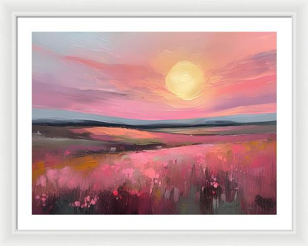 Prairie Sunset, Framed Print, Oil On Canvas, Abstract Impressionism, Abstract Art, Impressionism Artwork, Sunset Art, Wall Décor, Wall Art