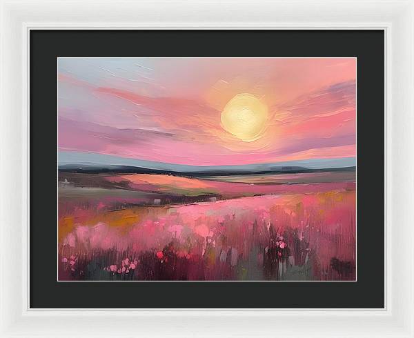 Prairie Sunset, Framed Print, Oil On Canvas, Abstract Impressionism, Abstract Art, Impressionism Artwork, Sunset Art, Wall Décor, Wall Art