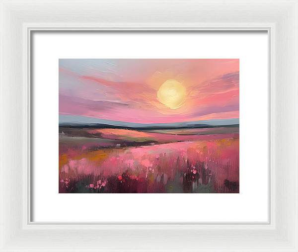 Prairie Sunset, Framed Print, Oil On Canvas, Abstract Impressionism, Abstract Art, Impressionism Artwork, Sunset Art, Wall Décor, Wall Art