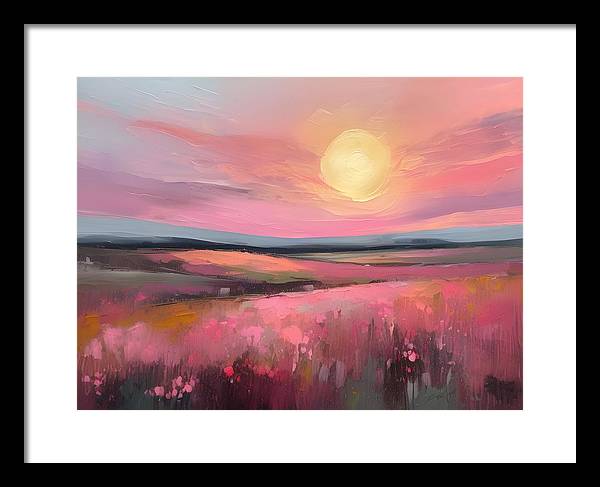 Prairie Sunset, Framed Print, Oil On Canvas, Abstract Impressionism, Abstract Art, Impressionism Artwork, Sunset Art, Wall Décor, Wall Art