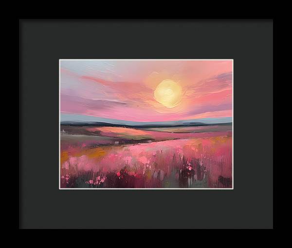 Prairie Sunset, Framed Print, Oil On Canvas, Abstract Impressionism, Abstract Art, Impressionism Artwork, Sunset Art, Wall Décor, Wall Art