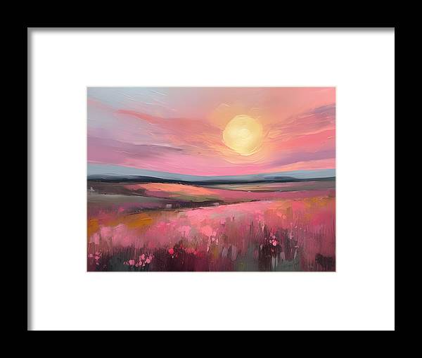 Prairie Sunset, Framed Print, Oil On Canvas, Abstract Impressionism, Abstract Art, Impressionism Artwork, Sunset Art, Wall Décor, Wall Art