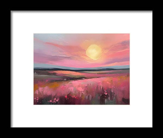 Prairie Sunset, Framed Print, Oil On Canvas, Abstract Impressionism, Abstract Art, Impressionism Artwork, Sunset Art, Wall Décor, Wall Art