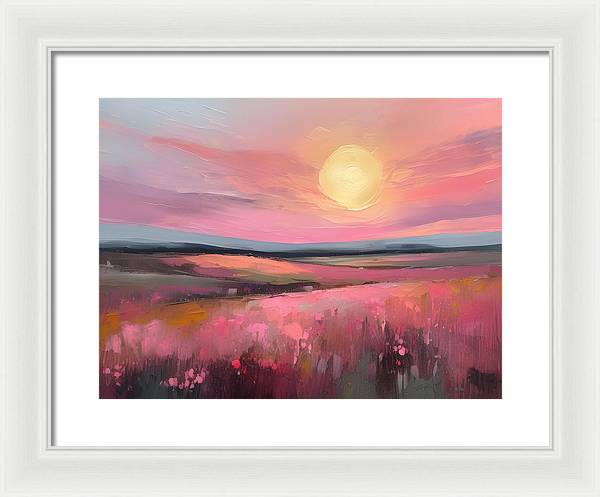 Prairie Sunset, Framed Print, Oil On Canvas, Abstract Impressionism, Abstract Art, Impressionism Artwork, Sunset Art, Wall Décor, Wall Art