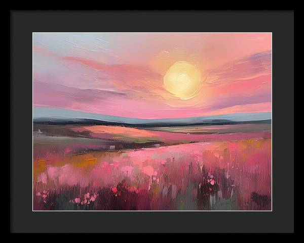 Prairie Sunset, Framed Print, Oil On Canvas, Abstract Impressionism, Abstract Art, Impressionism Artwork, Sunset Art, Wall Décor, Wall Art