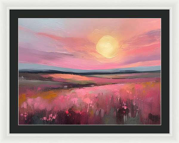 Prairie Sunset, Framed Print, Oil On Canvas, Abstract Impressionism, Abstract Art, Impressionism Artwork, Sunset Art, Wall Décor, Wall Art