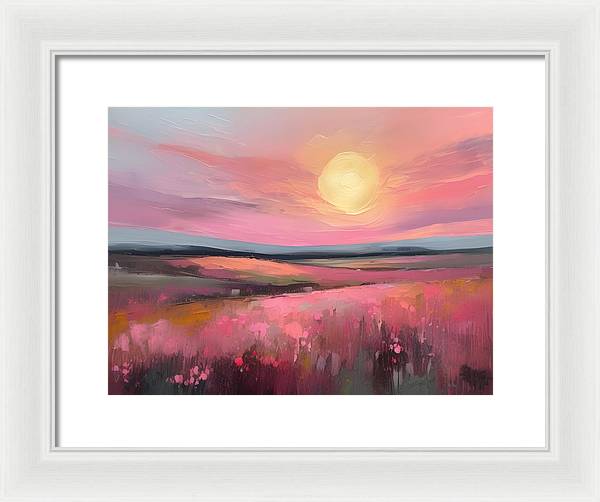 Prairie Sunset, Framed Print, Oil On Canvas, Abstract Impressionism, Abstract Art, Impressionism Artwork, Sunset Art, Wall Décor, Wall Art