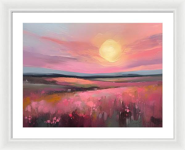 Prairie Sunset, Framed Print, Oil On Canvas, Abstract Impressionism, Abstract Art, Impressionism Artwork, Sunset Art, Wall Décor, Wall Art