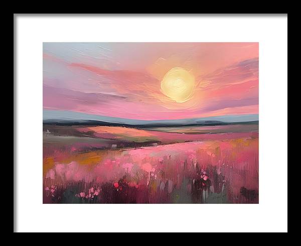 Prairie Sunset, Framed Print, Oil On Canvas, Abstract Impressionism, Abstract Art, Impressionism Artwork, Sunset Art, Wall Décor, Wall Art