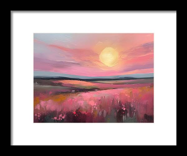 Prairie Sunset, Framed Print, Oil On Canvas, Abstract Impressionism, Abstract Art, Impressionism Artwork, Sunset Art, Wall Décor, Wall Art