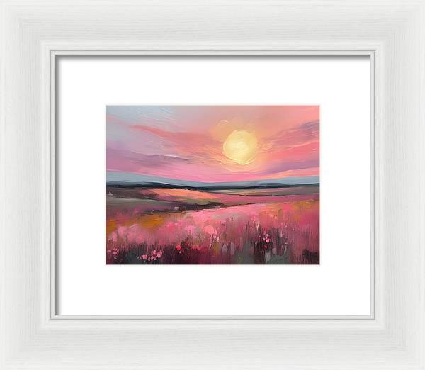 Prairie Sunset, Framed Print, Oil On Canvas, Abstract Impressionism, Abstract Art, Impressionism Artwork, Sunset Art, Wall Décor, Wall Art