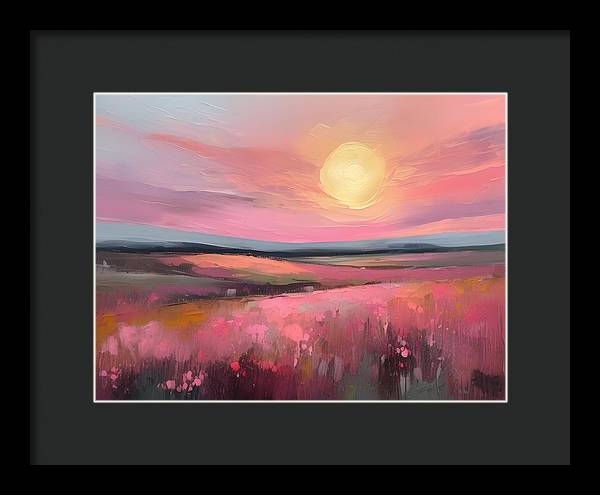 Prairie Sunset, Framed Print, Oil On Canvas, Abstract Impressionism, Abstract Art, Impressionism Artwork, Sunset Art, Wall Décor, Wall Art