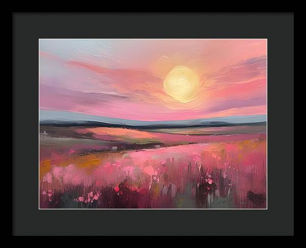 Prairie Sunset, Framed Print, Oil On Canvas, Abstract Impressionism, Abstract Art, Impressionism Artwork, Sunset Art, Wall Décor, Wall Art