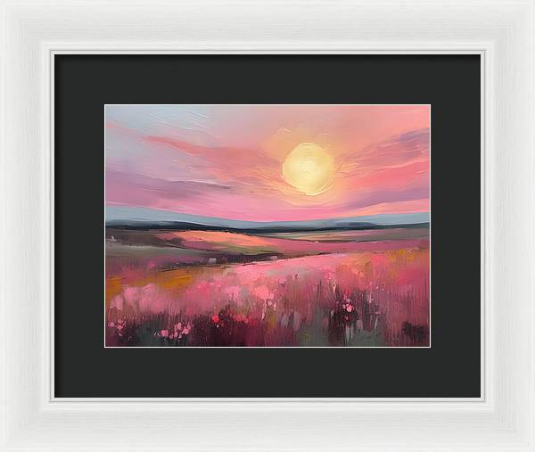 Prairie Sunset, Framed Print, Oil On Canvas, Abstract Impressionism, Abstract Art, Impressionism Artwork, Sunset Art, Wall Décor, Wall Art