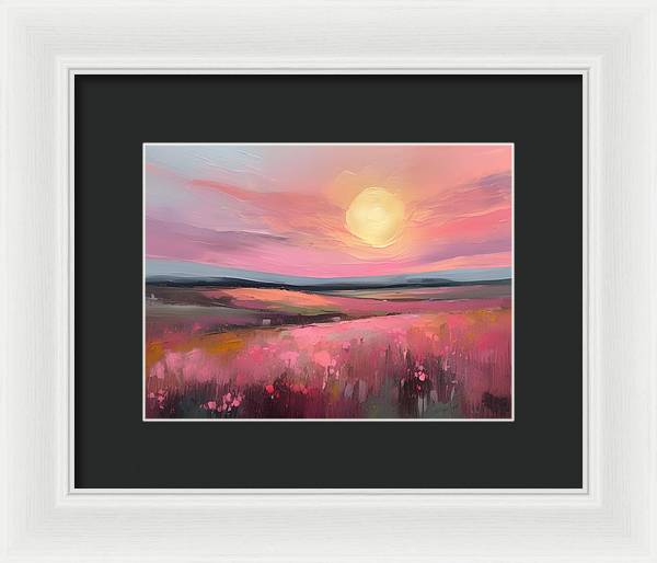 Prairie Sunset, Framed Print, Oil On Canvas, Abstract Impressionism, Abstract Art, Impressionism Artwork, Sunset Art, Wall Décor, Wall Art