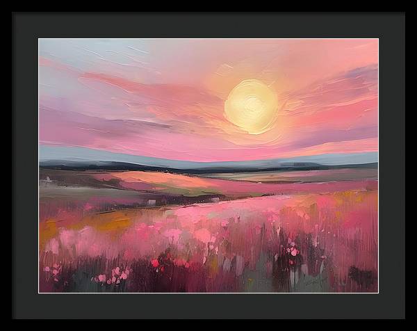 Prairie Sunset, Framed Print, Oil On Canvas, Abstract Impressionism, Abstract Art, Impressionism Artwork, Sunset Art, Wall Décor, Wall Art