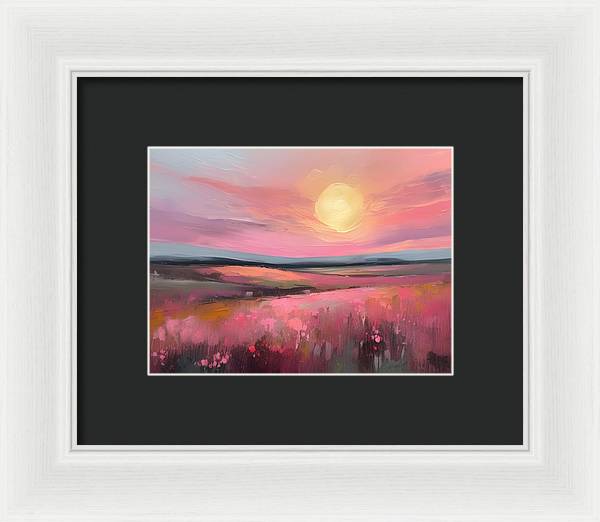 Prairie Sunset, Framed Print, Oil On Canvas, Abstract Impressionism, Abstract Art, Impressionism Artwork, Sunset Art, Wall Décor, Wall Art