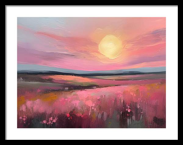 Prairie Sunset, Framed Print, Oil On Canvas, Abstract Impressionism, Abstract Art, Impressionism Artwork, Sunset Art, Wall Décor, Wall Art