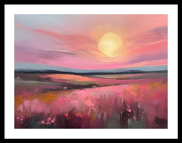 Prairie Sunset, Framed Print, Oil On Canvas, Abstract Impressionism, Abstract Art, Impressionism Artwork, Sunset Art, Wall Décor, Wall Art