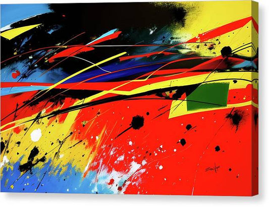 Pursued, Canvas Print, Wall Décor, Wall Art, Oil On Canvas, Artwork, Art Piece, Abstract, Multicolor Abstract, Abstract Shapes and Colors