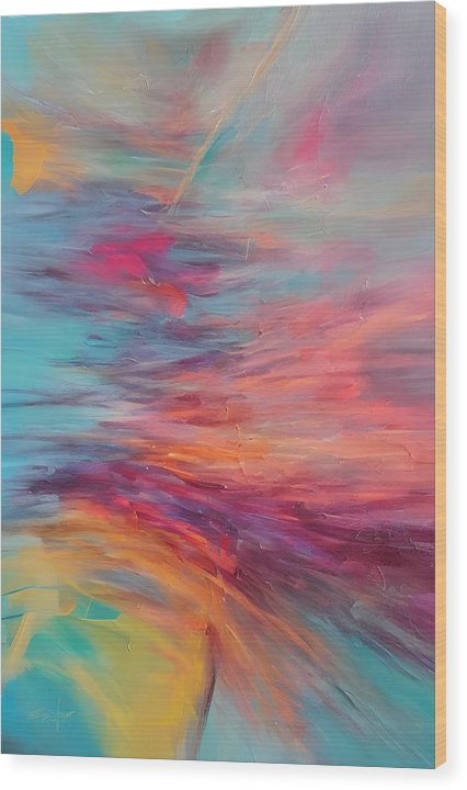 Reflections, Wood Print, Oil on Canvas, Abstract Painting, Multicolor Art, Wall Décor, Wall Art, Artwork, Art Piece, Abstract Art