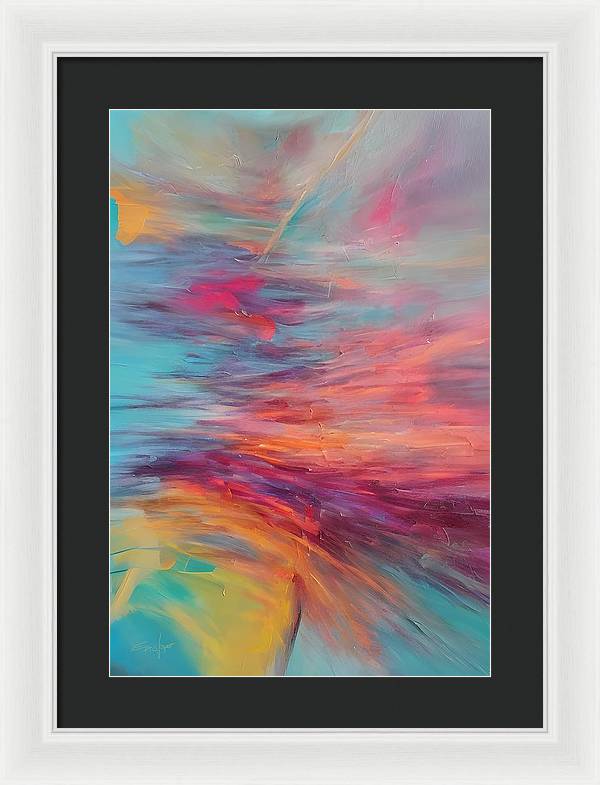 Reflections, Framed Print, Oil on Canvas, Abstract Painting, Multicolor Art, Wall Décor, Wall Art, Artwork, Art Piece, Abstract Art