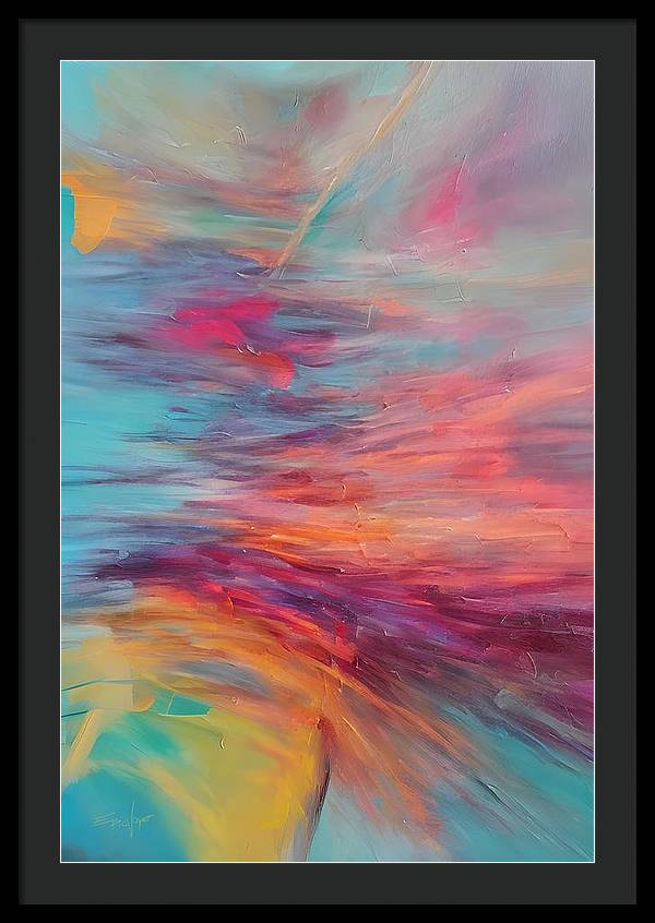 Reflections, Framed Print, Oil on Canvas, Abstract Painting, Multicolor Art, Wall Décor, Wall Art, Artwork, Art Piece, Abstract Art