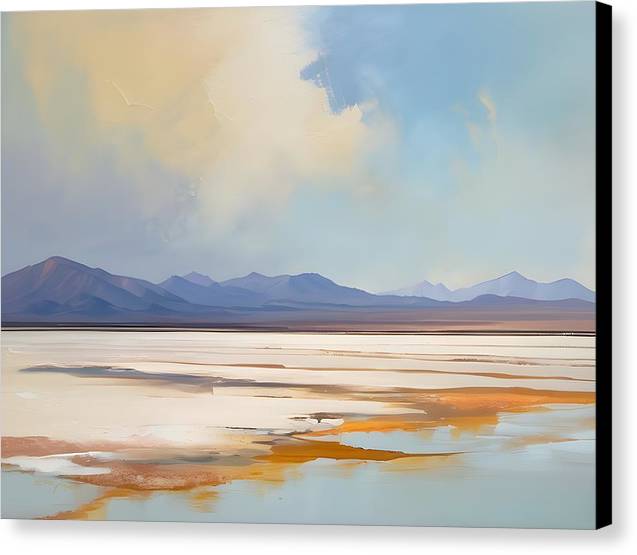 Salt Flats, Canvas Print, Oil On Canvas, Abstract Impressionism, Abstract Art, Impressionism Artwork, Utah Art, Wall Décor, Wall Art