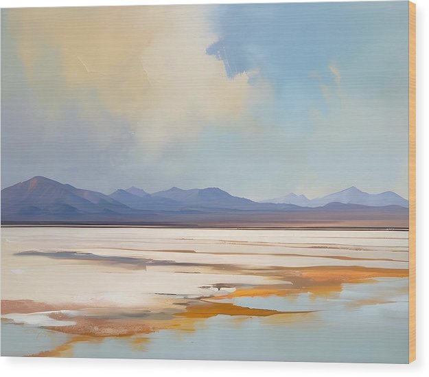 Salt Flats, Wood Print, Oil On Canvas, Abstract Impressionism, Abstract Art, Impressionism Artwork, Utah Art, Wall Décor, Wall Art