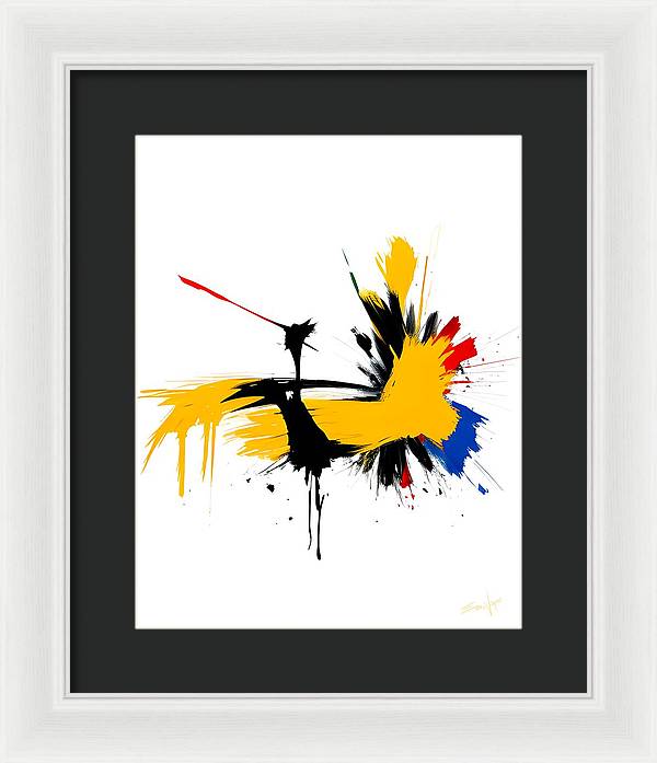 The Service, Framed Print, Oil on Canvas, Abstract Painting, Multicolor Art, Wall Décor, Wall Art, Artwork, Art Piece, Abstract Art