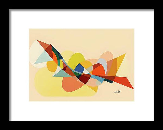 Snake and Flowers, Framed Print, Wall Décor, Wall Art, Oil On Canvas, Artwork, Art Piece, Abstract, Multicolor Abstract, Abstract Shapes and Colors