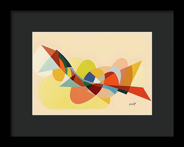 Snake and Flowers, Framed Print, Wall Décor, Wall Art, Oil On Canvas, Artwork, Art Piece, Abstract, Multicolor Abstract, Abstract Shapes and Colors