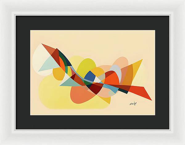 Snake and Flowers, Framed Print, Wall Décor, Wall Art, Oil On Canvas, Artwork, Art Piece, Abstract, Multicolor Abstract, Abstract Shapes and Colors