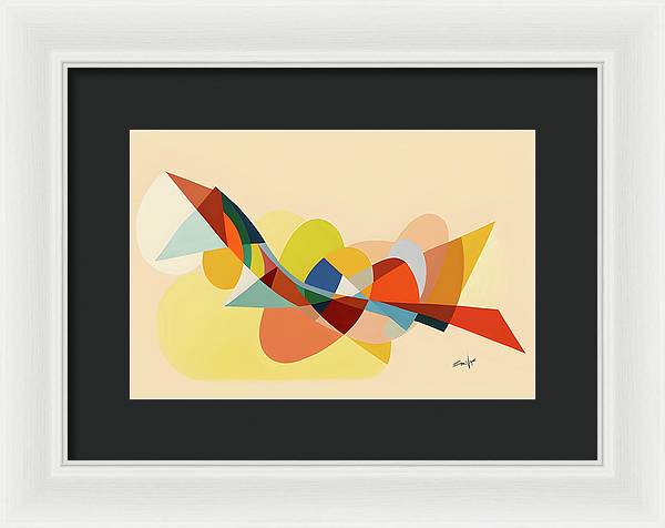 Snake and Flowers, Framed Print, Wall Décor, Wall Art, Oil On Canvas, Artwork, Art Piece, Abstract, Multicolor Abstract, Abstract Shapes and Colors