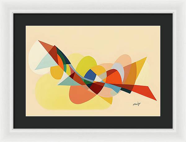 Snake and Flowers, Framed Print, Wall Décor, Wall Art, Oil On Canvas, Artwork, Art Piece, Abstract, Multicolor Abstract, Abstract Shapes and Colors