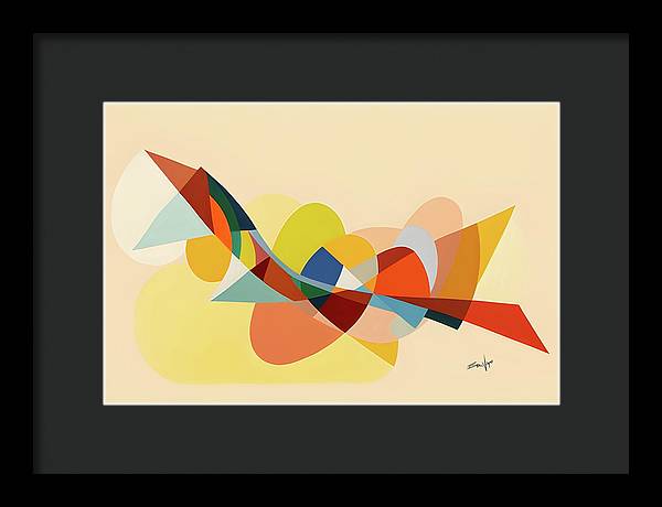 Snake and Flowers, Framed Print, Wall Décor, Wall Art, Oil On Canvas, Artwork, Art Piece, Abstract, Multicolor Abstract, Abstract Shapes and Colors