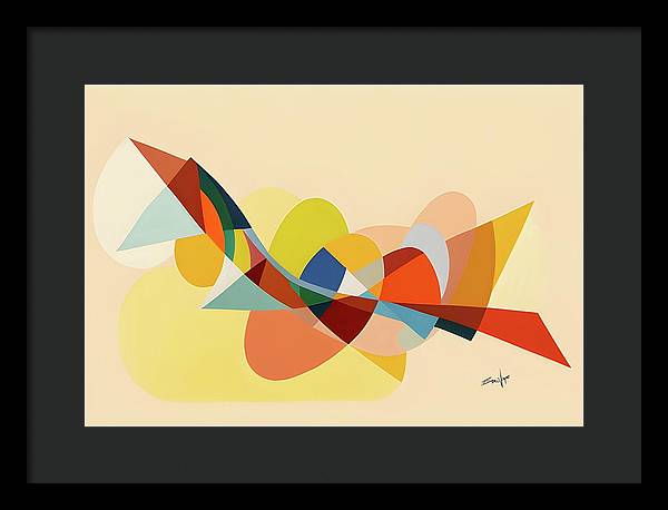 Snake and Flowers, Framed Print, Wall Décor, Wall Art, Oil On Canvas, Artwork, Art Piece, Abstract, Multicolor Abstract, Abstract Shapes and Colors