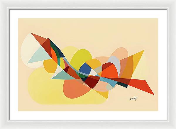 Snake and Flowers, Framed Print, Wall Décor, Wall Art, Oil On Canvas, Artwork, Art Piece, Abstract, Multicolor Abstract, Abstract Shapes and Colors