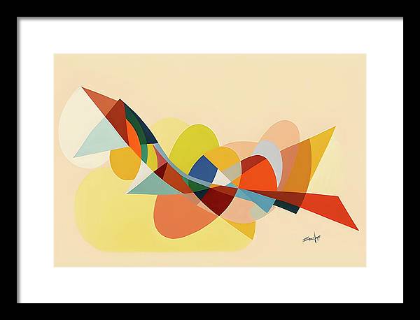 Snake and Flowers, Framed Print, Wall Décor, Wall Art, Oil On Canvas, Artwork, Art Piece, Abstract, Multicolor Abstract, Abstract Shapes and Colors