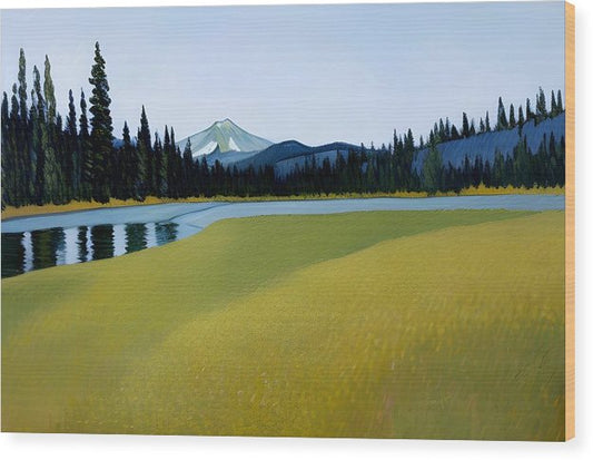 Summer at Lassen, Wood Print, Oil on Canvas, Landscape Painting, Impressionistic Landscape, California Landscape, Lassen National Park, Wall Art