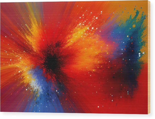 The Beginning, Wood Print, Oil on Canvas, Abstract Painting, Multicolor Art, Wall Décor, Wall Art, Artwork, Art Piece, Abstract Art